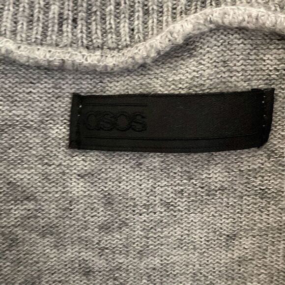 Men’s ASOS Mock Neck Sweatshirt Gray size Small - Picture 2 of 4